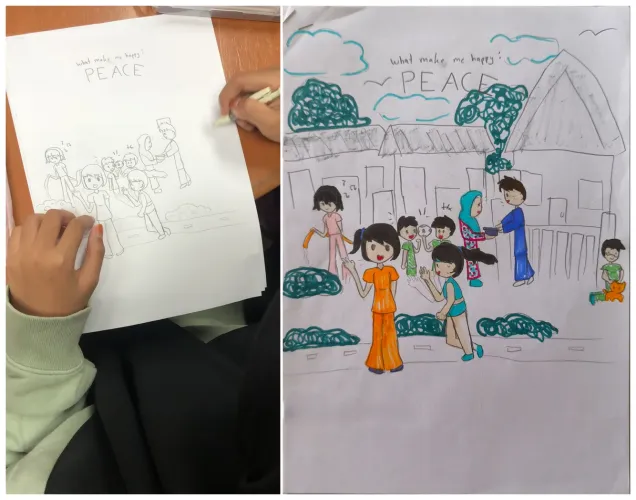 Children's drawings of 'peace'