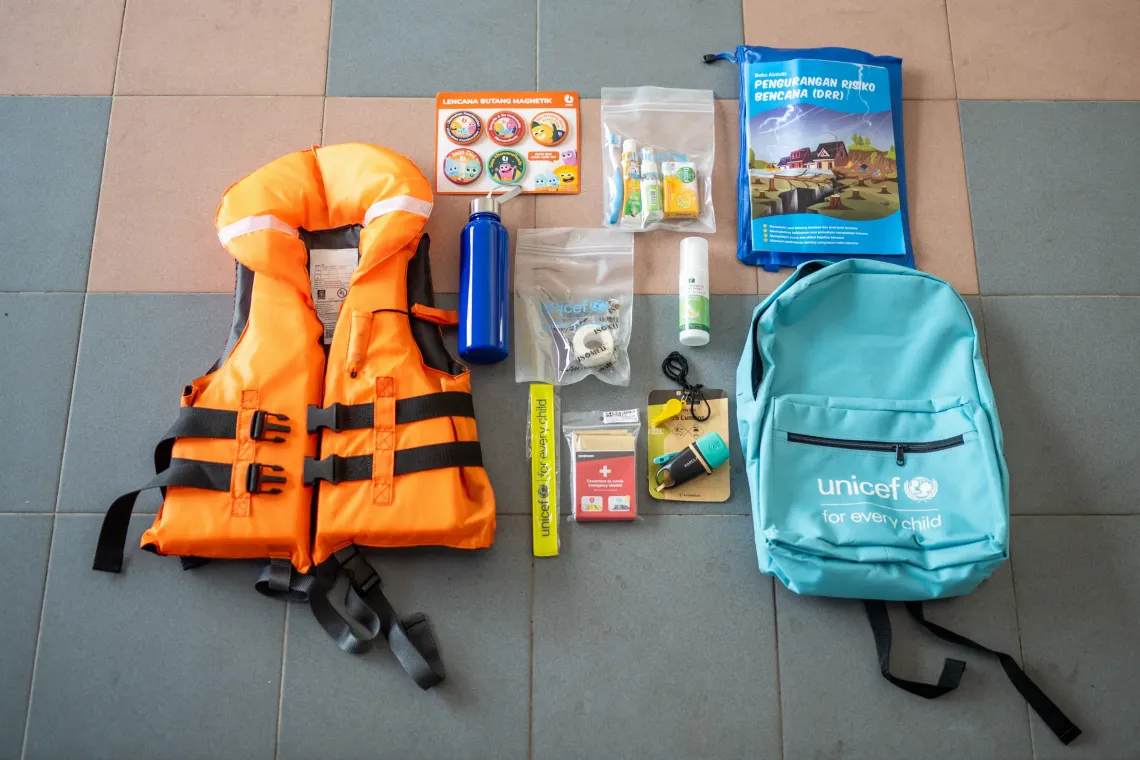 Items in the emergency go bags