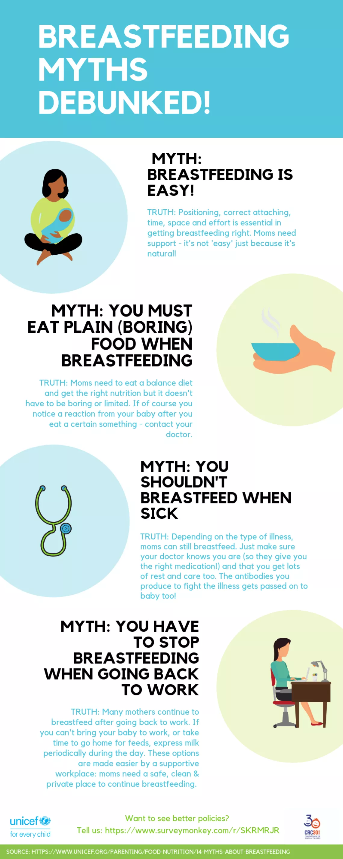 breastfeeding myths infographic