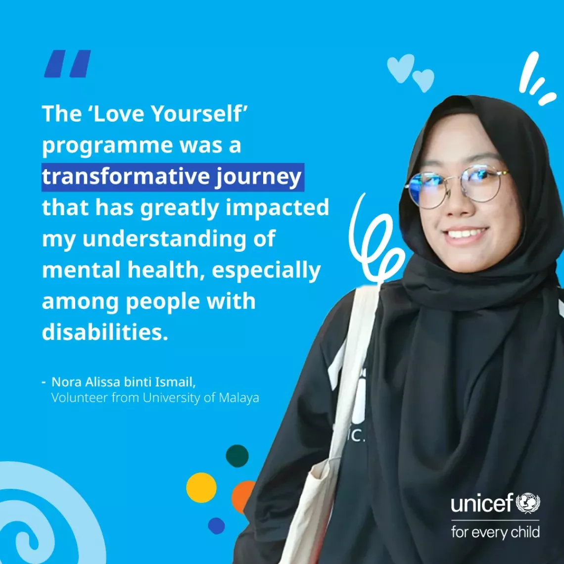 quote "the love yourself programme was a transformative journey that has greatly impacted my understanding of mental health...