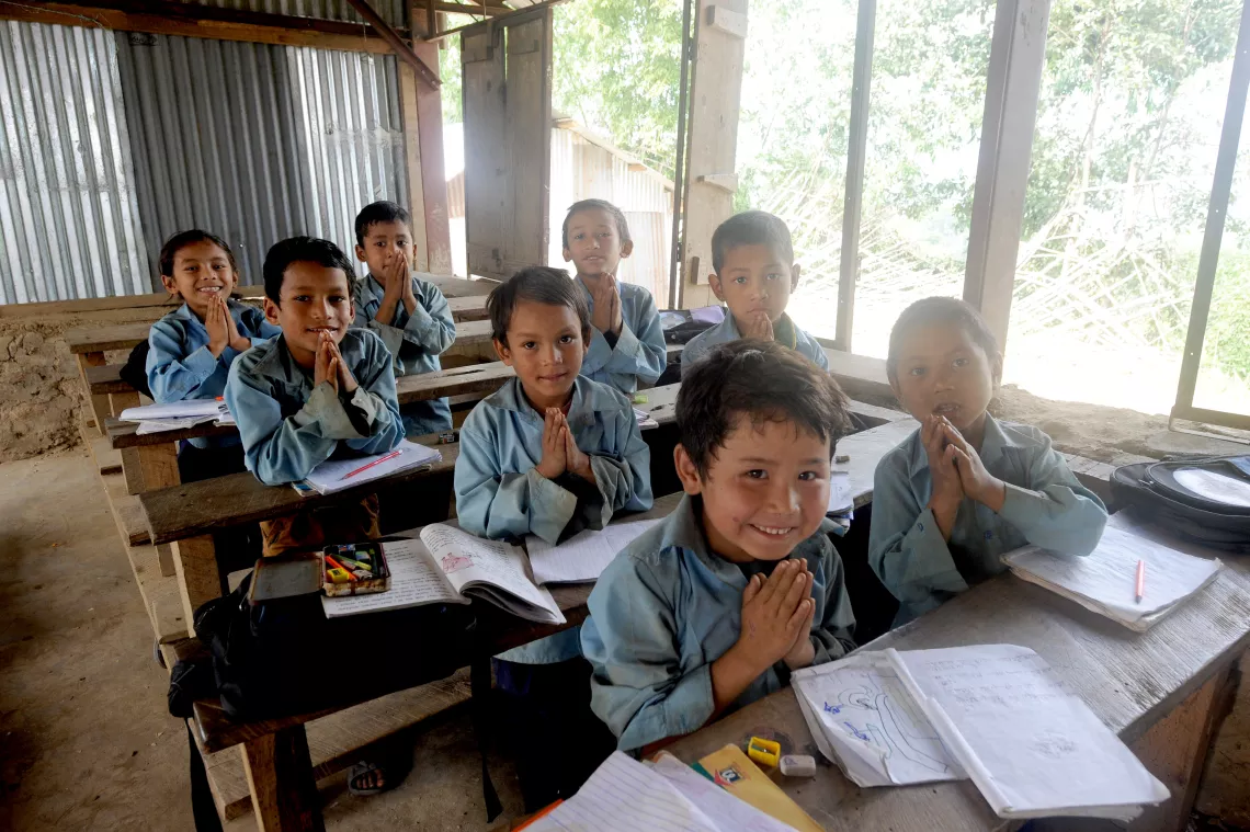 Children in classroom