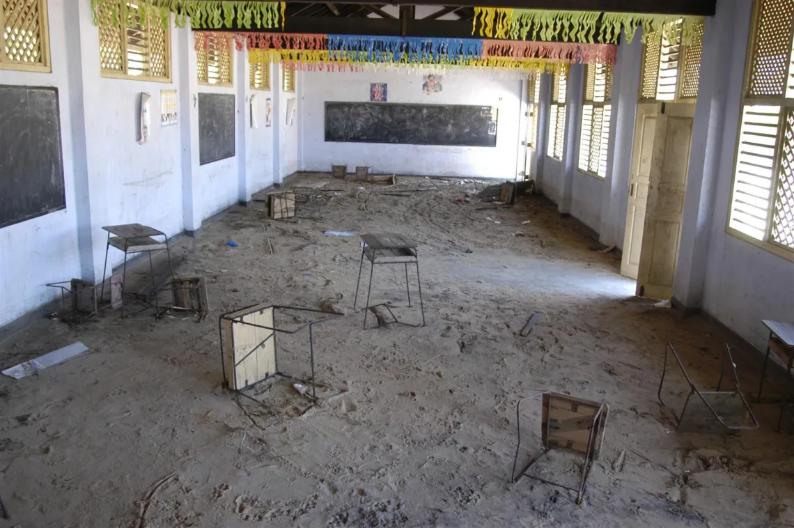School damaged by tsunami