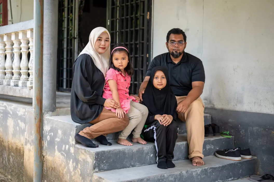 Ameera and her family come together at their home in Rantau Panjang, Kelantan, united in resilience as they face the challenges brought by frequent floods.
