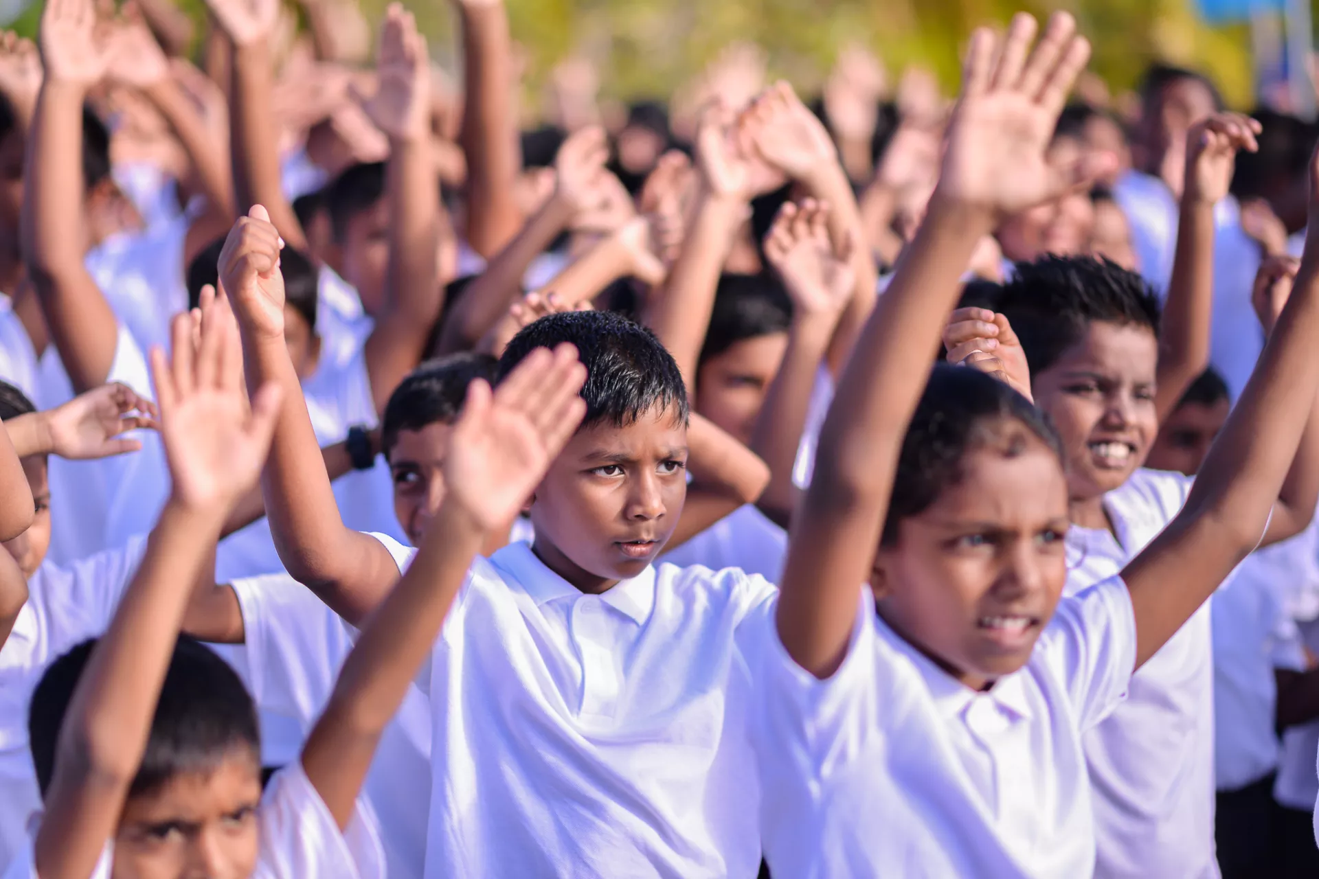 Children at color run