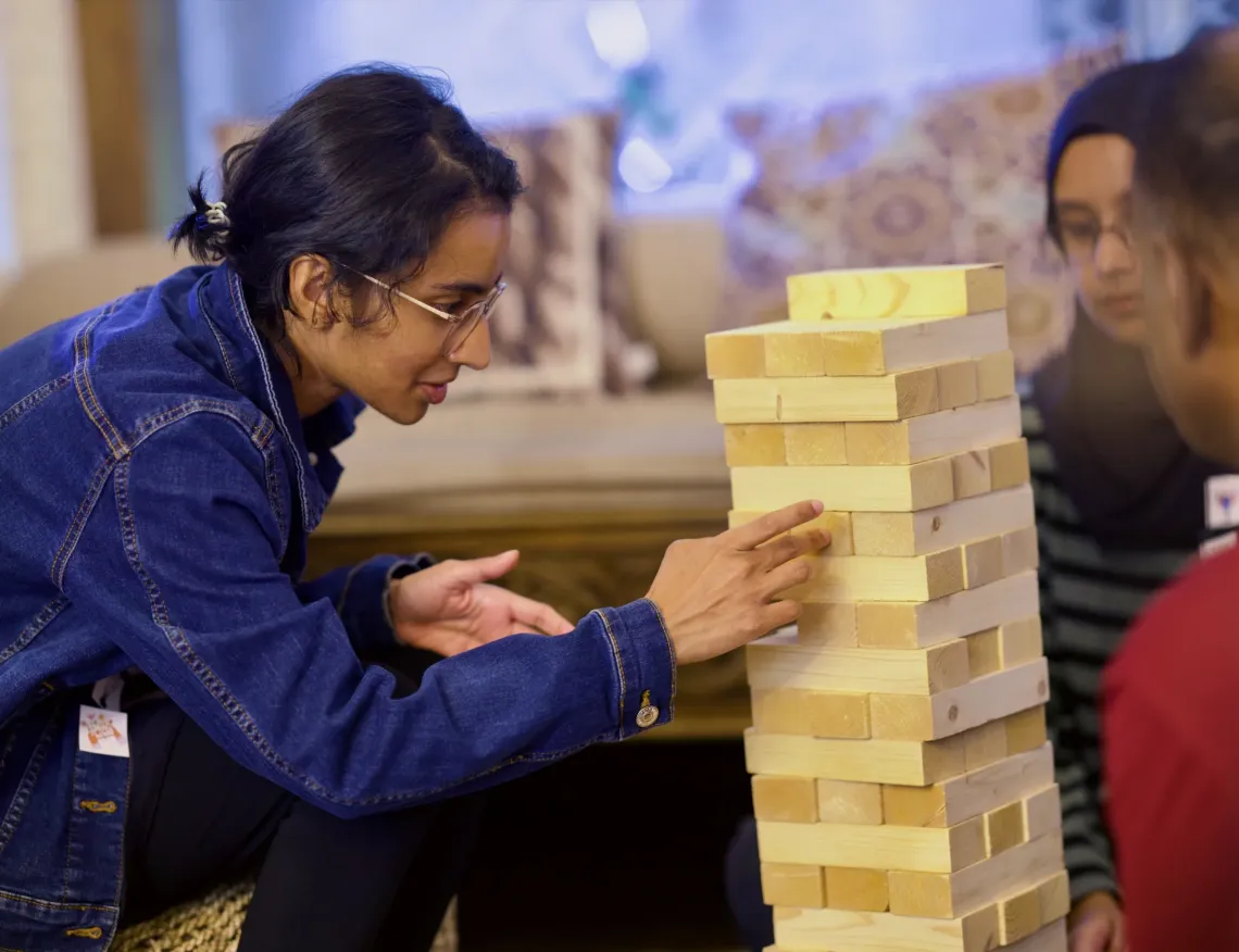 Participants at a Wellbeing Hangout, a safe and open space to connect, practice self-care & mental wellbeing. 