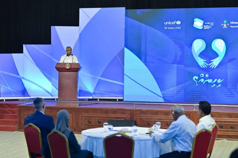 President speaking at the launching event of the National Mental Health Communications Strategy & Plan