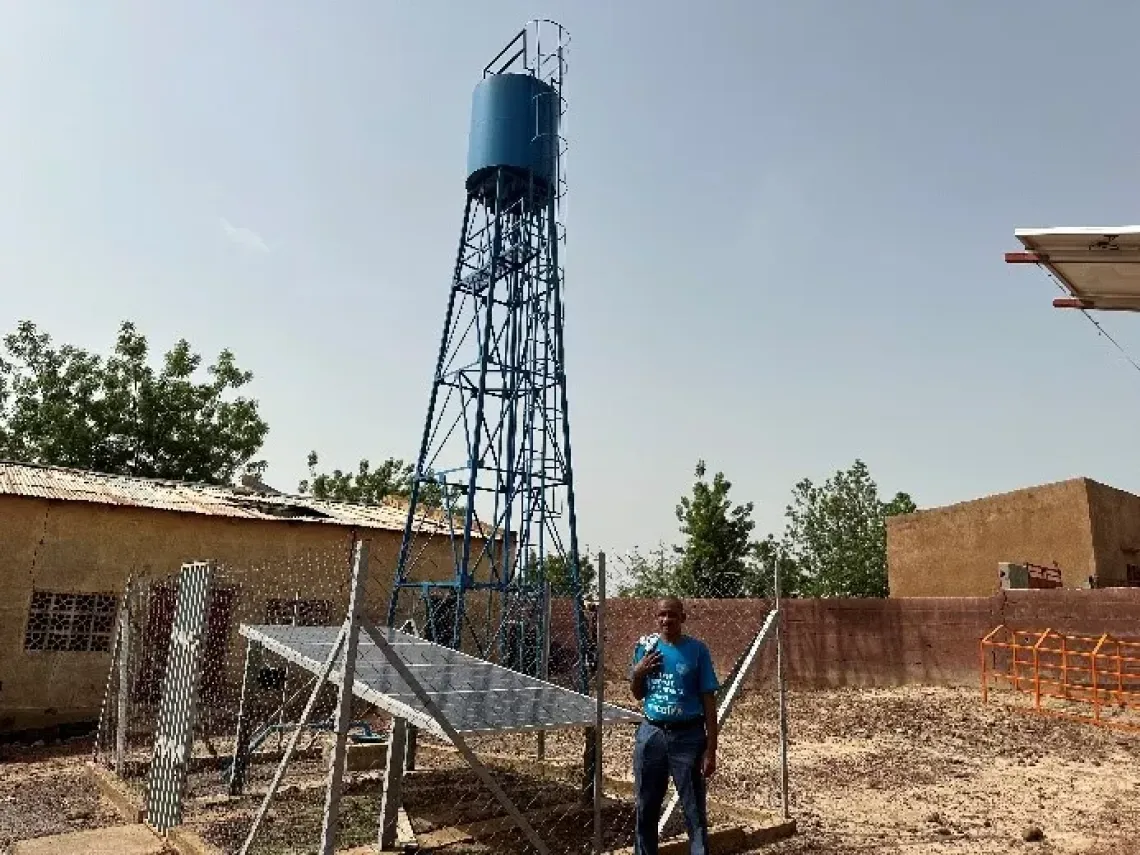 Le point d'eau mis en place par l'UNICEF dans le CsCom dans le cadre du projet.