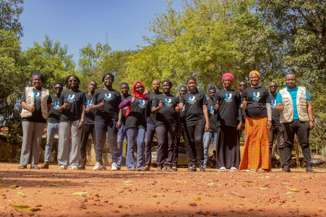 Photo d&rsquo;&eacute;quipe des U-Reporters engag&eacute;s du quartier Hamdallaye pour la U-Action Polio &agrave; Sikasso