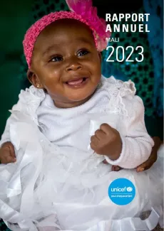 Page de couverture du rapport annuel UNICEF MALI 2023