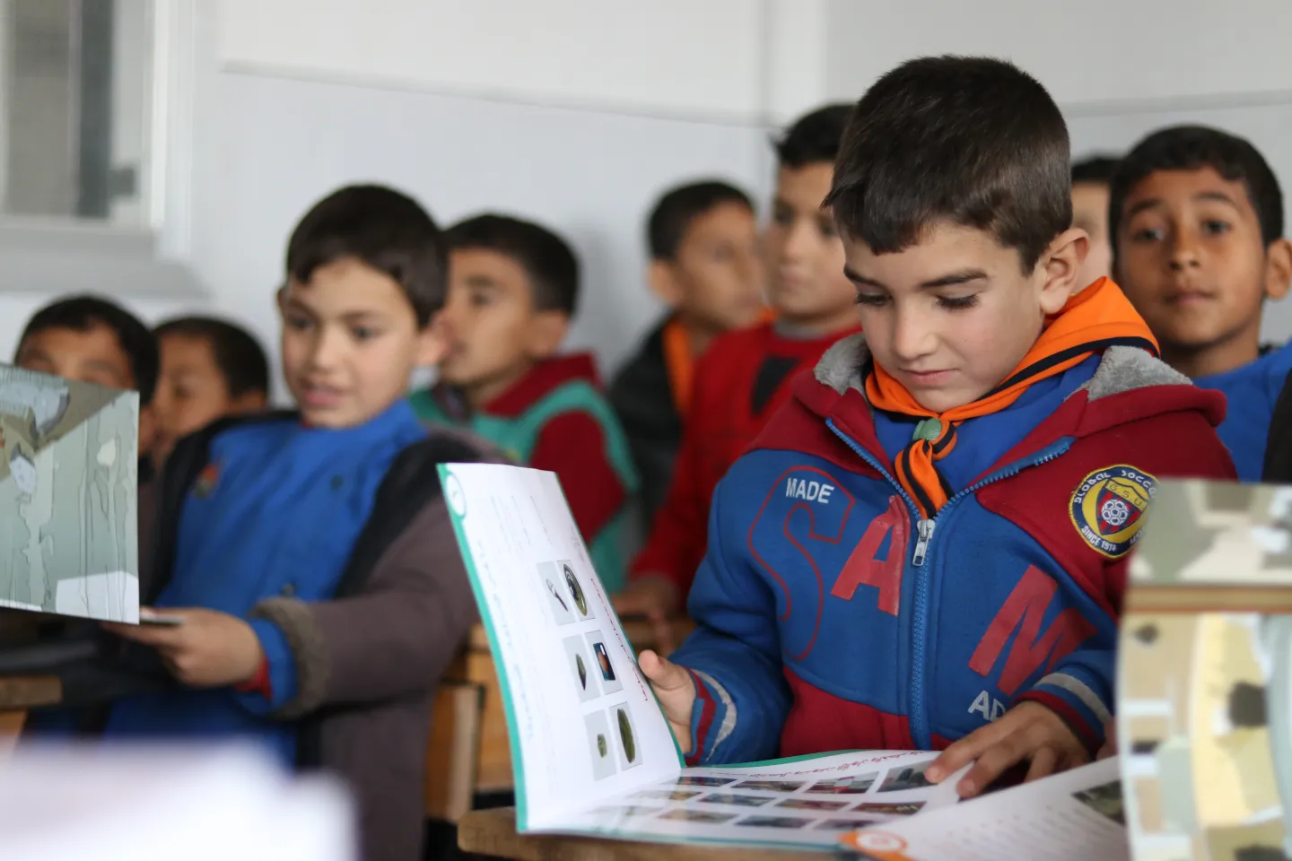 Boy in a class