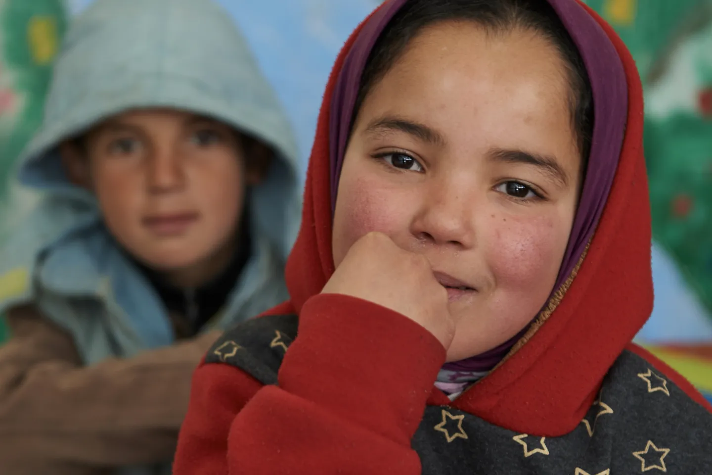 A girl in a classroom