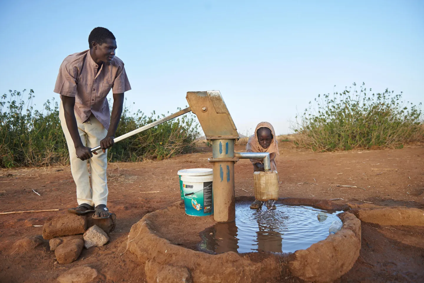 Pumping water