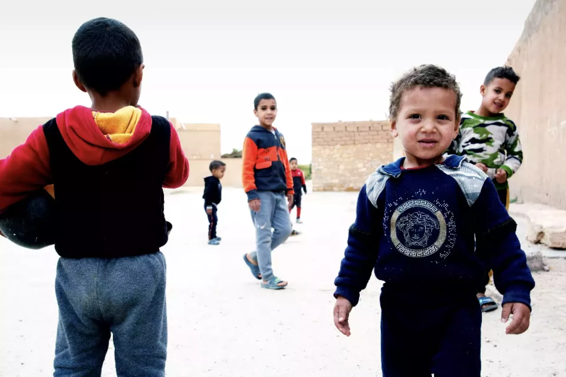 Child standing infront of camera