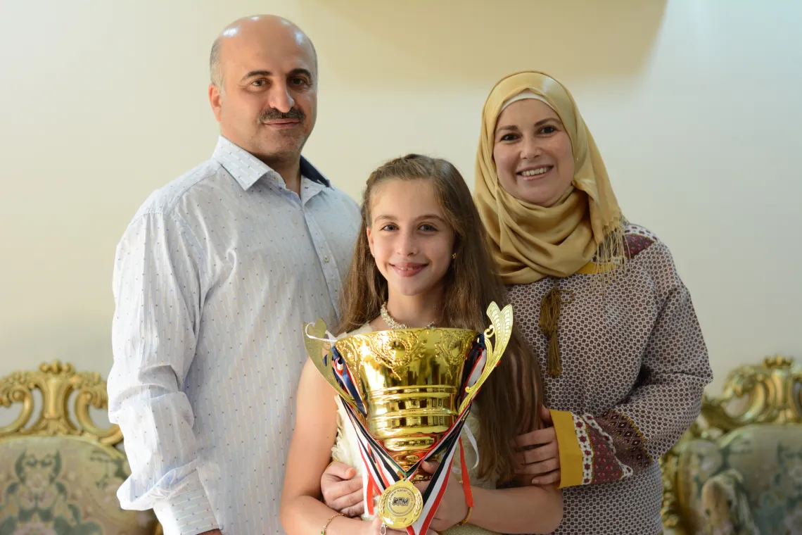 A girl with her trophy