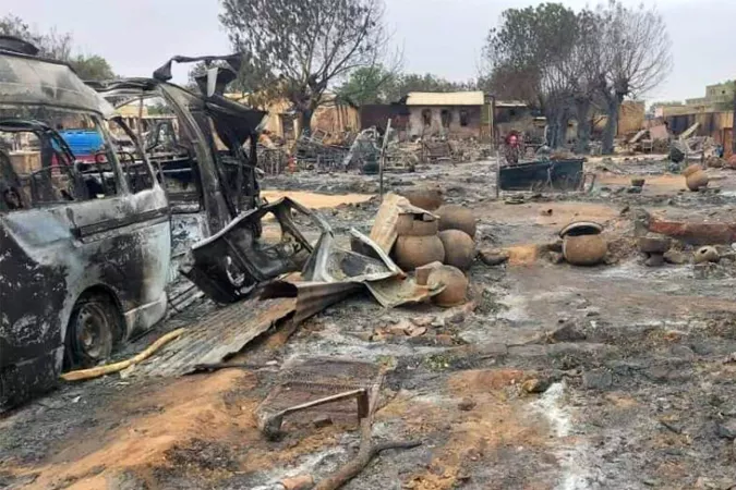 Esta foto tomada el 1 de septiembre de 2023 muestra la destrucci&oacute;n de ganado en El Fasher, capital del estado sudan&eacute;s de Darfur Septentrional