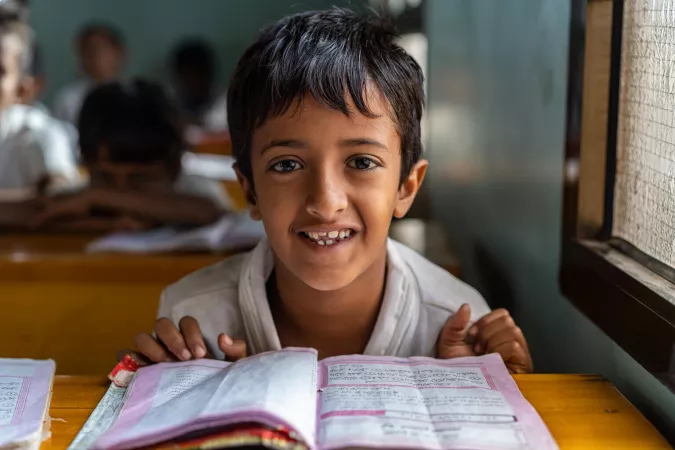 Fadel Abdulhameed, 10 years old, studies in the fourth grade at Al Zyadi School in Al Zyadi Village, Lahj governorate, Yemen. “My favorite subject is the Holy Quran. I want to be a doctor when I grow older to treat people.”