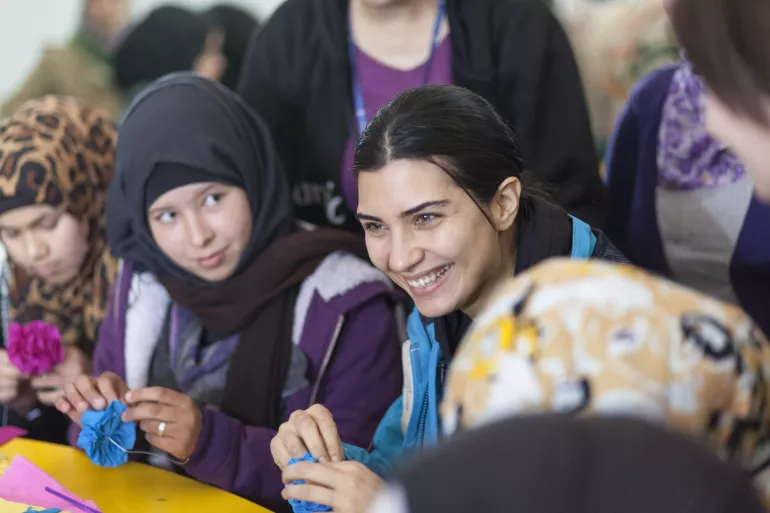 Goodwill Ambassador with children of Syria 