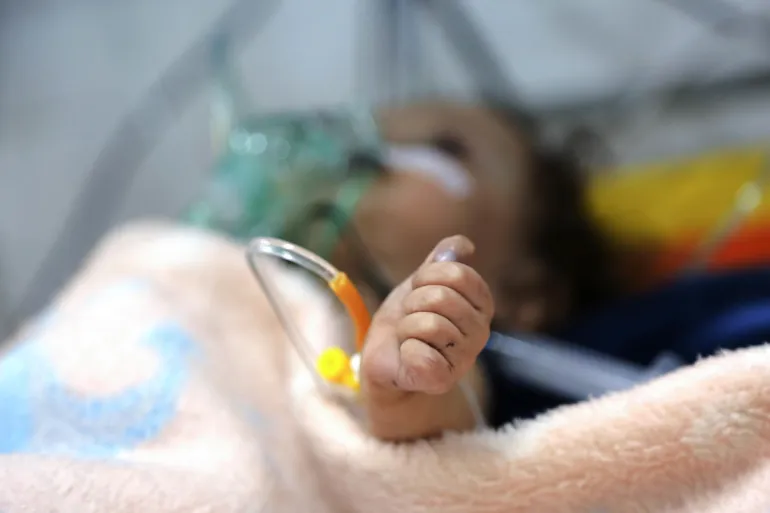 Baby in an incubator 