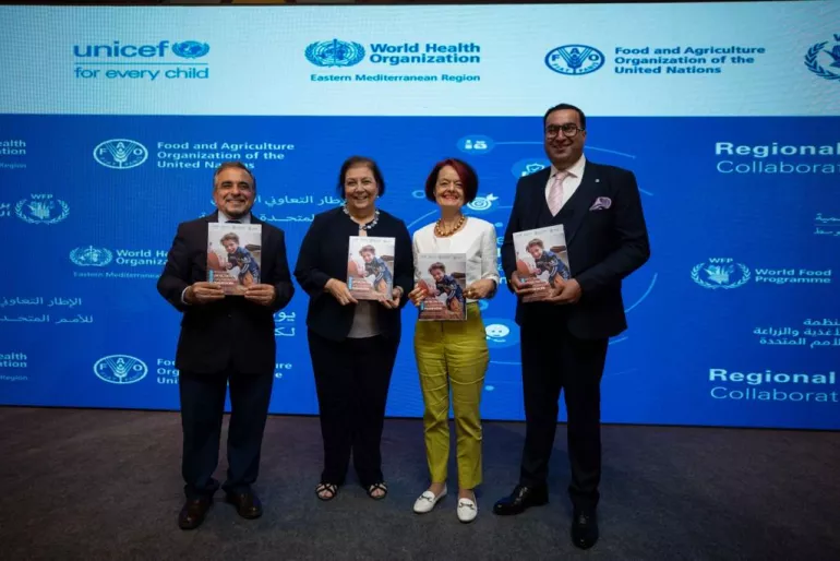 Group Photo - FAO, UNICEF, WFP and WHO join efforts to address child malnutrition affecting millions of children in the region
