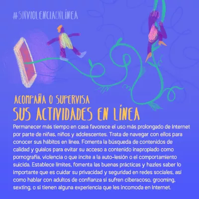 Acompa&ntilde;a o supervisa sus actividades en l&iacute;nea