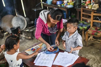 Ni&ntilde;os en el aprendizaje a distancia