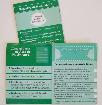 Ccartillas para promover e informar en cl&iacute;nicas y hospitales 