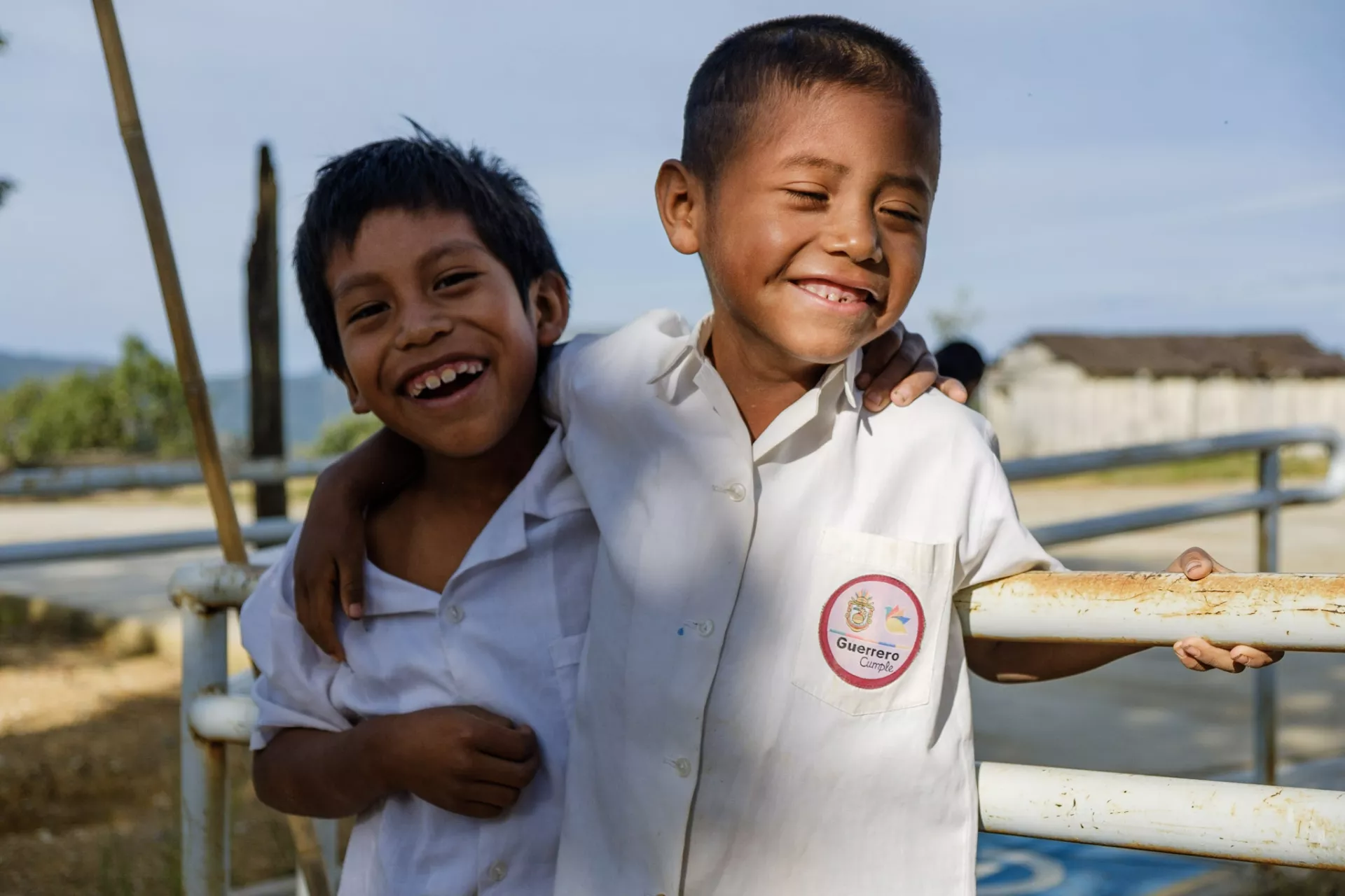 Niños en una comunidad de Guerrero