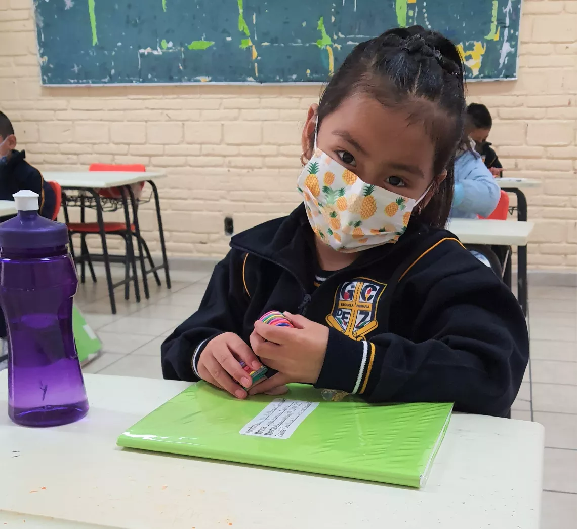 Yared en el sal&oacute;n de clases