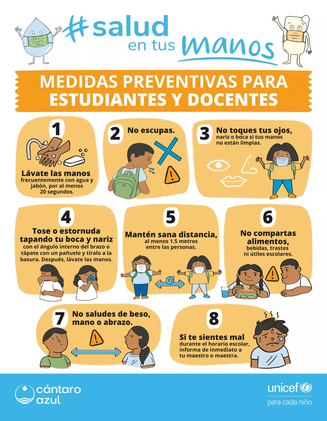 Medidas preventivas para estudiantes y docentes