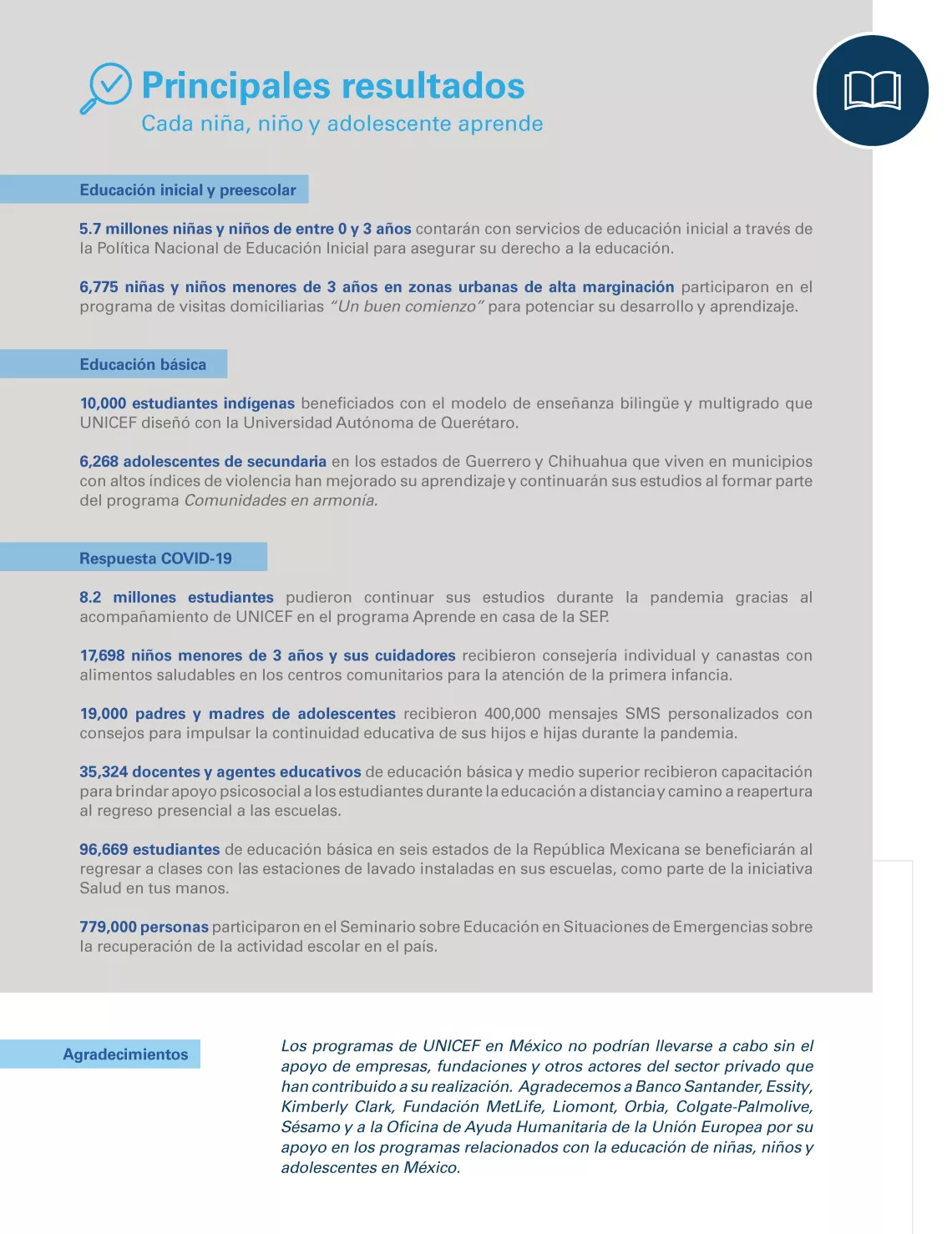 RESULTADOS EDUCACION