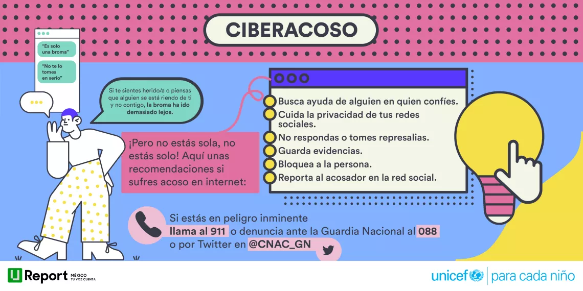Si sientes que te est&aacute;n acosando, pide ayuda