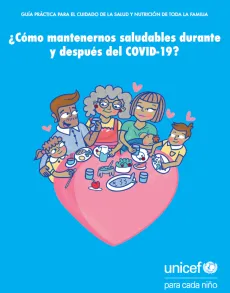 Una familia comiendo sanamente