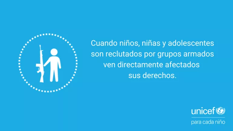 Cuando ni&ntilde;os, ni&ntilde;as y adolescentes son reclutados por grupos armados ven directamente afectados sus derechos.