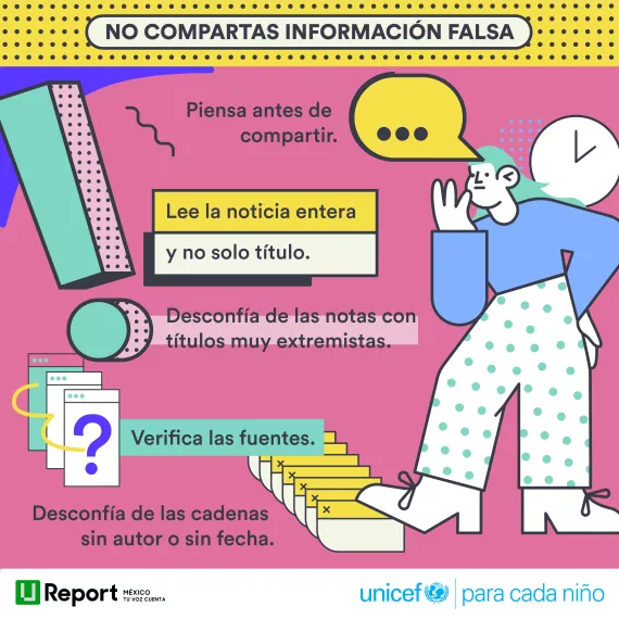 no compartas informacion falsa