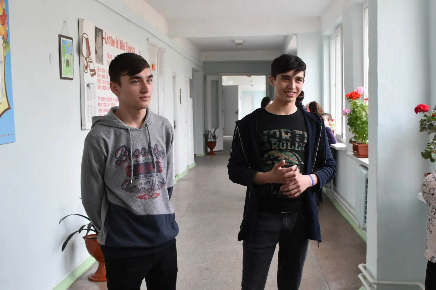Roma boys from Vulcanesti, Nisporeni