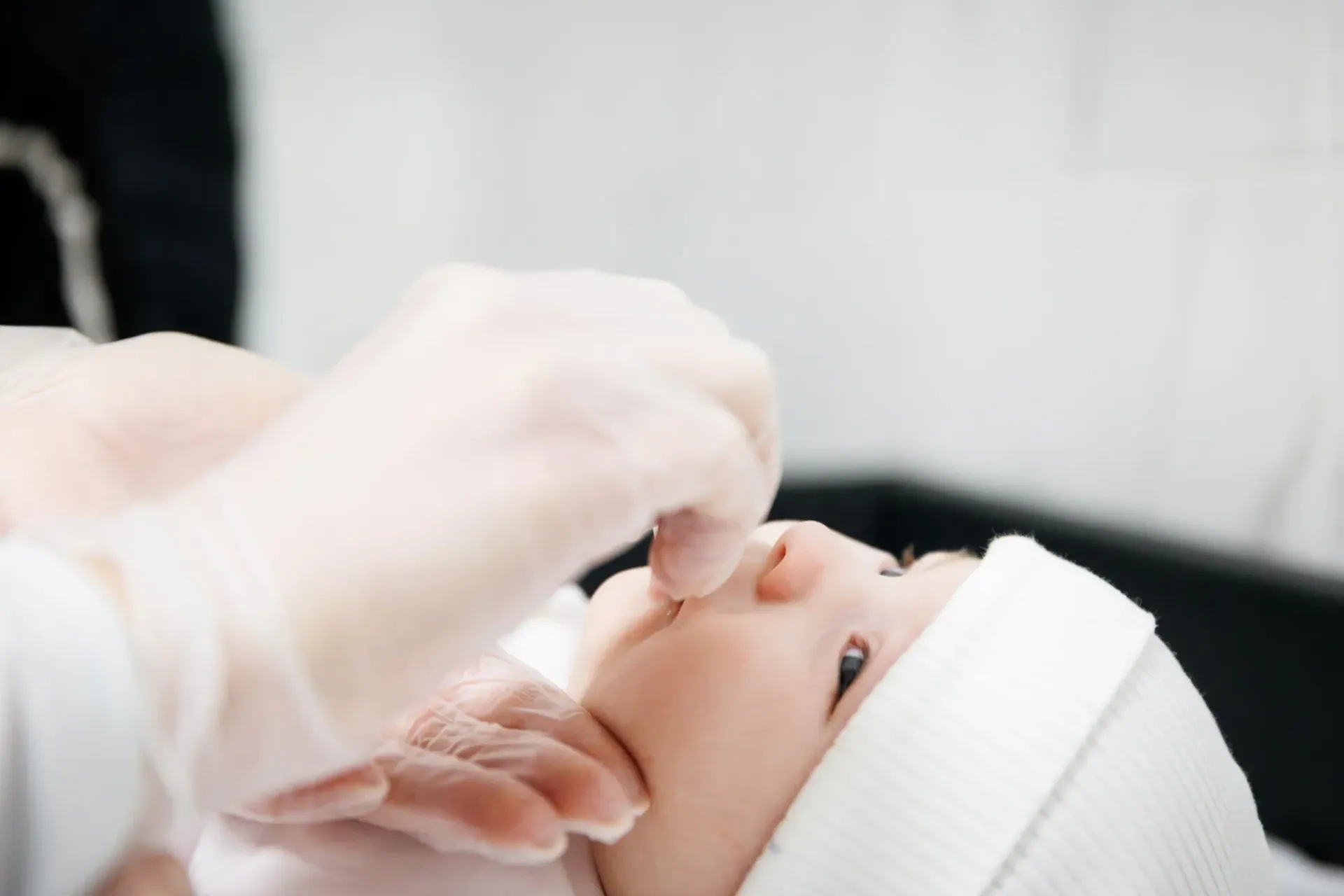 A child during the immunization week in Moldova 2025