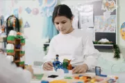 Through play, Eva and Misha from Ukraine are reimagining their childhood in Moldova