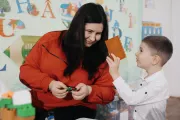 Through play, Eva and Misha from Ukraine are reimagining their childhood in Moldova