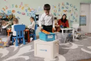 Through play, Eva and Misha from Ukraine are reimagining their childhood in Moldova