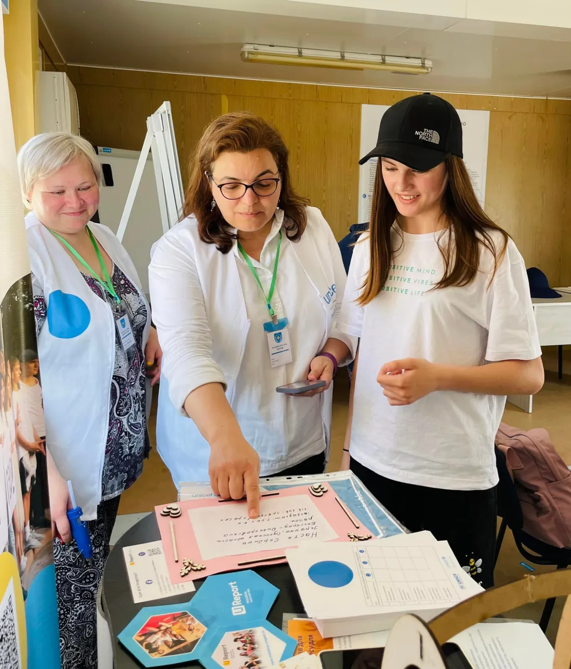  At the Blue Dot Center in Palanca, Nastea gets the support she needs