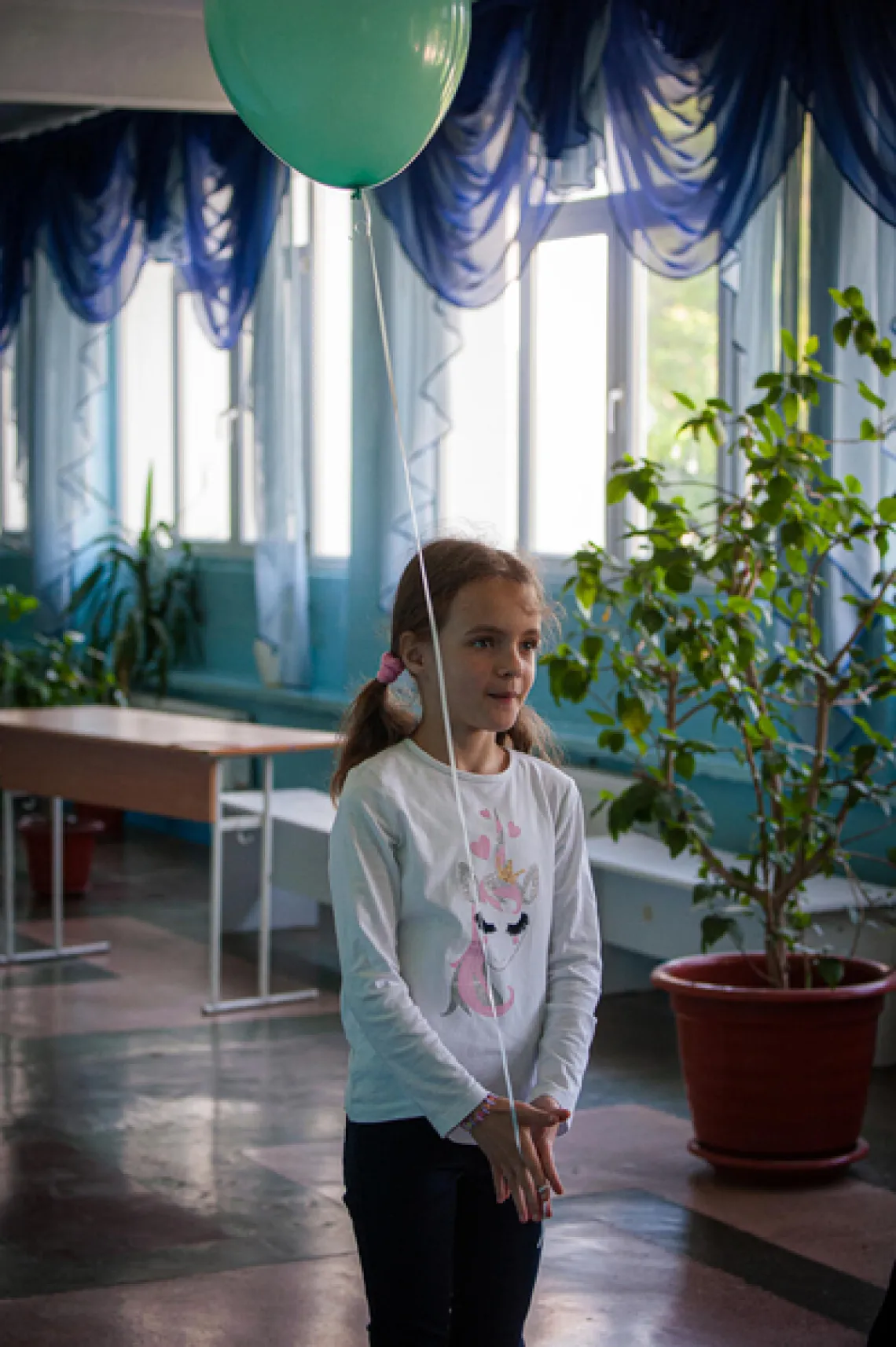 Sasha has settled in well at her new school in Moldova, with thanks to support from dedicated teachers and UNICEF.