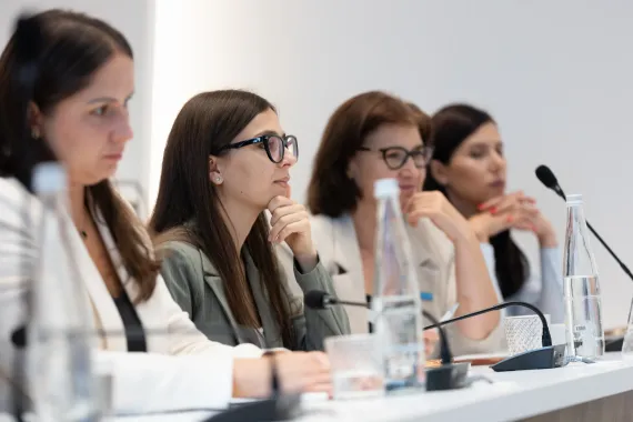 Irina &icirc;n cadrul evenimentului de validare a studiului de fezabilitate pentru instituirea primei bănci de lapte matern &icirc;n Republica Moldova.