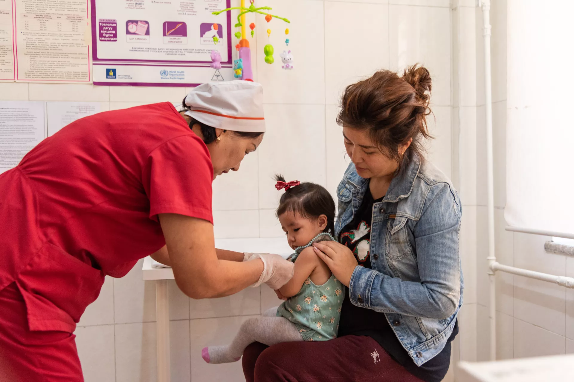 vaccinating a child