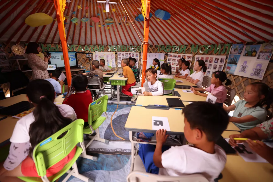 Children learning in the class