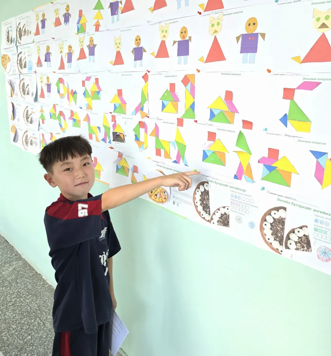 14-year-old Odbayar enjoys summer school.