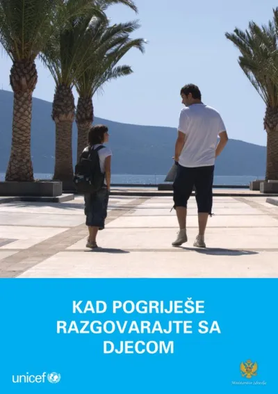 A father and a son walking and talking