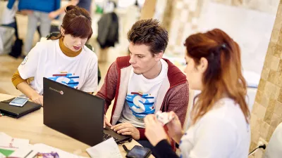 Adolescents at the workshop