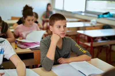 A student in the classroom