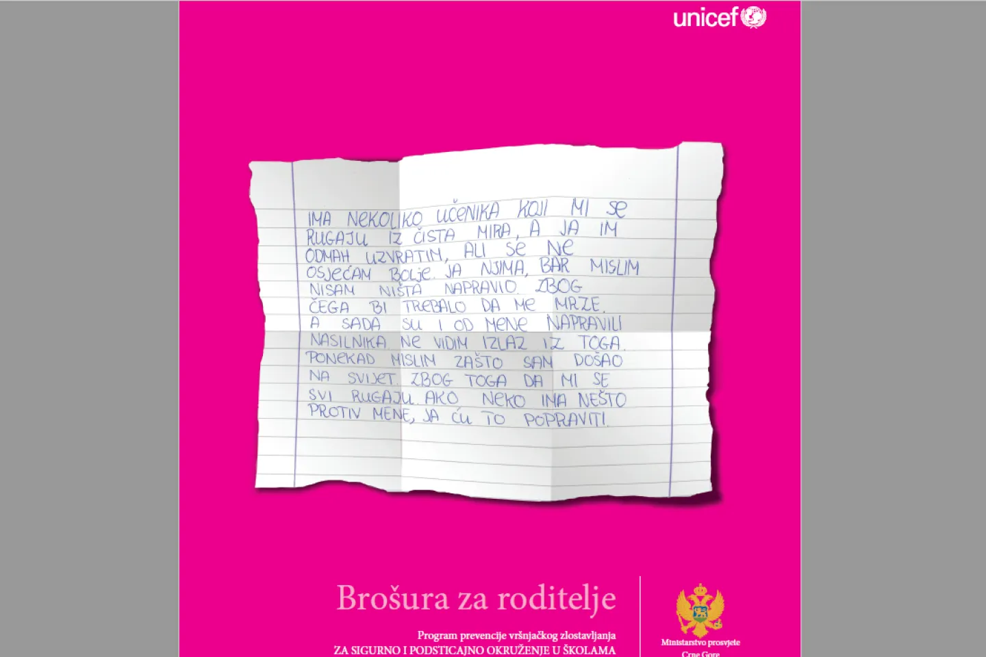 Naslovnica Bro&scaron;ure za roditelje