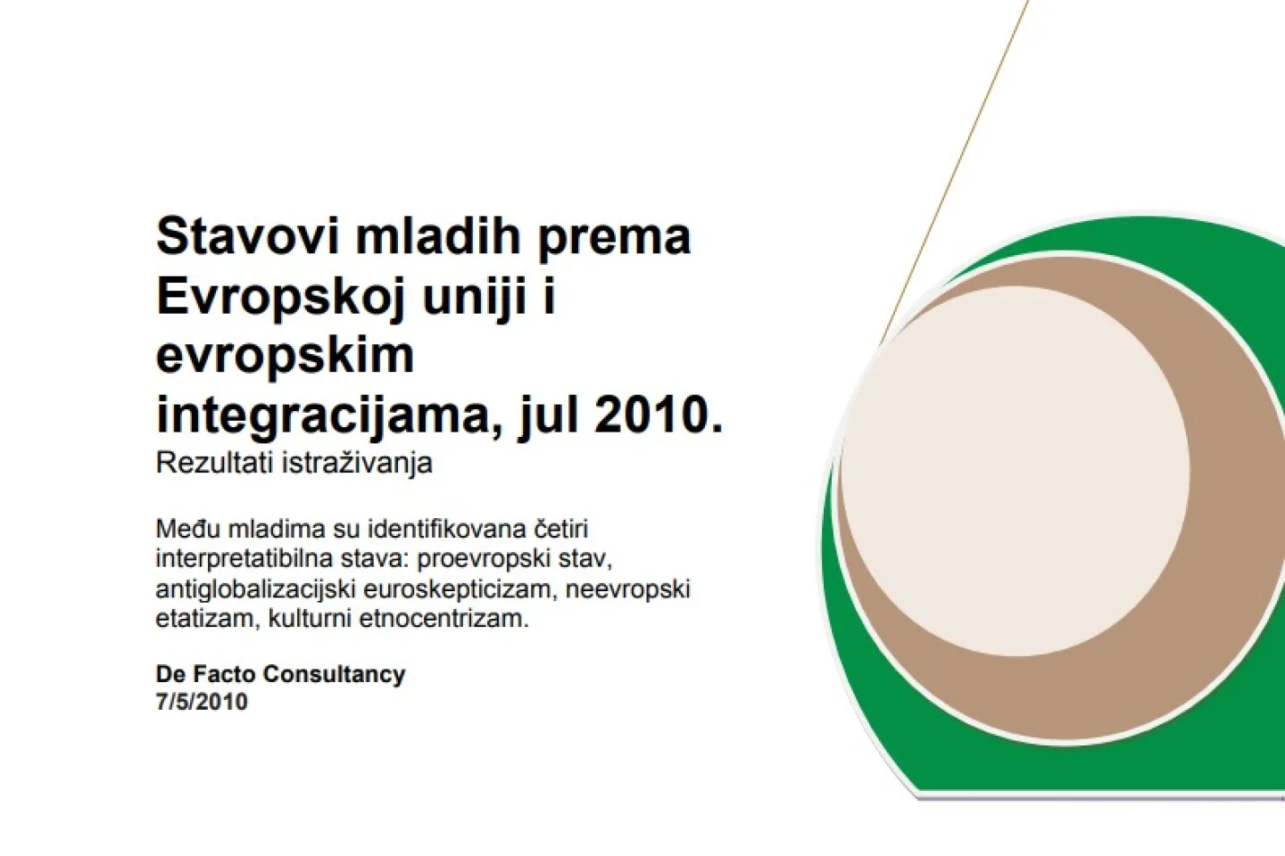 Stavovi mladih prema Evropskoj uniji i evropskim integracijama (naslovnica)